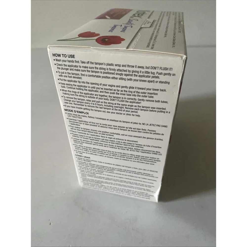 Kotex Security Tampons Super (2004)Cotton 22 Count Prop Discontinued Unscented